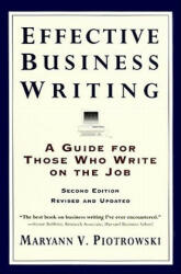 Effective Business Writing - Maryann V. Piotrowski (ISBN: 9780062733818)