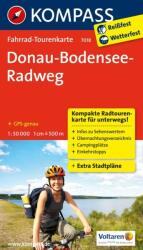 7018. DonauBodenseeRadweg kerékpáros térkép 1: 50 000 Fahrradtourenkarte (2013)