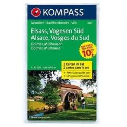 2222. Elsass/Vogesen Süd, 2teiliges Set mit Aktiv Guide, D/F turista térkép Kompass (2013)