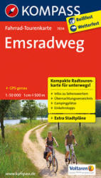 7014. Emsradweg kerékpáros térkép 1: 50 000 Fahrradtourenkarte (2013)