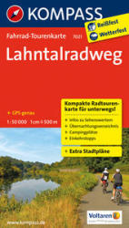 7021. Lahntalradweg kerékpáros térkép 1: 50 000 Fahrradtourenkarte (2013)