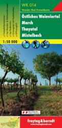 WK 014 Östliches Weinviertel, March, Thayatal, Mistelbach turistatérkép 1: 50 000 (2013)