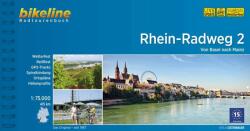 2. Rhein-Radweg kerékpáros atlasz Esterbauer 1: 75 000 Rhein kerékpáros térkép (2013)