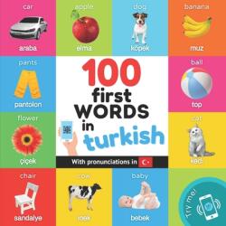 100 first words in turkish: Bilingual picture book for kids: english / turkish with pronunciations (ISBN: 9782384120161)