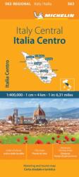 Italia centrală - Harta regională Michelin 563 (ISBN: 9782067263123)