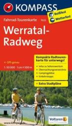 7023. Werratalradweg kerékpáros térkép 1: 50 000 Fahrradtourenkarte (2013)