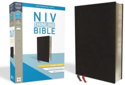 NIV, Thinline Bible, Giant Print, Bonded Leather, Black, Indexed, Red Letter Edition (ISBN: 9780310448600)
