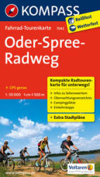7042. OderSpreeRadweg kerékpáros térkép 1: 50 000 Fahrradtourenkarte (2013)