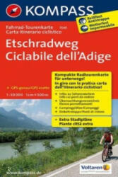 7041. Etschradweg kerékpáros térkép 1: 50 000 Fahrradtourenkarte (2013)