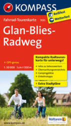 7035. GlanBliesRadweg kerékpáros térkép 1: 50 000 Fahrradtourenkarte (2013)