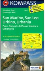 2455. San Marino - San Leo - Urbino - Urbania turistatérkép Kompass 1: 50 000 (2013)