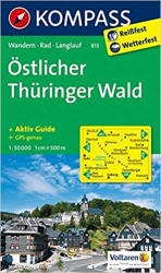 813. Thüringer Wald, Östlicher turista térkép Kompass (2013)