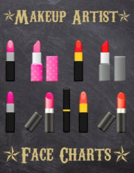 Makeup Artist Face Charts: Makeup cards to paint the face directly on paper with real make-up - Ideal for: professional make-up artists, vloggers - From Dyzamora (2019)