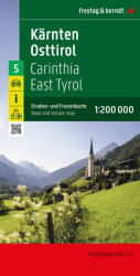 Ausztria 5 Karintia térkép, Kelet-Tirol térkép, 1: 200 000 Freytag OE 5 2024 (ISBN: 9783707923131)