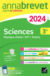Annales du brevet Annabrevet 2024 Sciences (Physique-chimie, SVT, Technologie) 3e - Nadège Jeannin, Sonia Madani, Nicolas Nicaise (ISBN: 9782278105878)