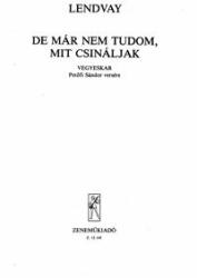 Lendvay Kamilló: De már nem tudom, mit csináljak (ISBN: 9790080121450)