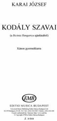 Karai József: Kodály szavai (ISBN: 9790080148440)