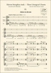 Andorka Péter Máté: Három liturgikus ének III. Adoro te devote (ISBN: 9790080149430)
