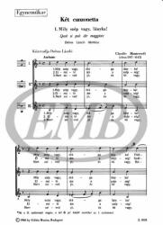 Monteverdi, Claudio: Két canzonetta (ISBN: 9790080050354)