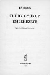 Bárdos Lajos: Thury György emlékezete (ISBN: 9790080073377)