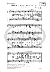 Bach, Johann Sebastian - Lasso, Orlando di: Már nyugosznak a völgyek / Szerelmi panasz (ISBN: 9790080042458)