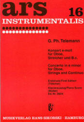 Telemann, Georg Philipp: Concerto in e minor for Oboe, Strings and Continuo (ISBN: 9790003002125)