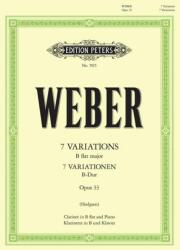 Weber, Carl Maria von: 7 Variations in B flat (ISBN: 9790577081397)