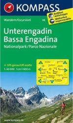 98. Unterengadin turista térkép Kompass 1: 50 000 (2013)