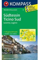 111. Südtessin, Locarno, Lugano, 1: 40 000 turista térkép Kompass (2013)