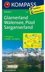Glarnerland, Walensee turistatérkép - KOMPASS 126 (2013)