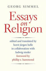 Essays on Religion - Georg Simmel (ISBN: 9780300205077)