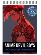 Carte de colorat pentru adulti, 50 de ilustratii, Anime Devil Boys (ISBN: 3874783780414)