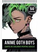 Carte de colorat pentru adulti, 50 de ilustratii, Anime Goth Boys (ISBN: 3874783780490)