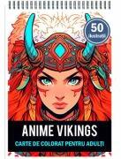 Carte de colorat pentru adulti, 50 de ilustratii, Anime Vikings (ISBN: 3874783780612)