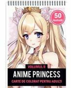 Carte de colorat pentru adulti, 50 de ilustratii, Anime Princesses, Volumul 2 (ISBN: 3874783780544)