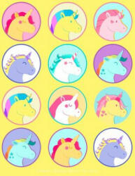 Unicorn Sticker Album For Girls: 100 Plus Pages For PERMANENT Sticker Collection, Activity Book For Girls, Yellow - 8.5 by 11 - Fat Dog Journals (ISBN: 9781975947842)