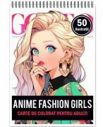 Carte de colorat pentru adulti, 50 de ilustratii, Anime Fashion Girls (ISBN: 3874783781282)