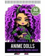 Carte de colorat pentru adulti, 50 de ilustratii, Anime Dolls, Volumul 2 (ISBN: 3874783781329)