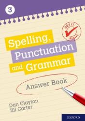 Get It Right: KS3; 11-14: Spelling, Punctuation and Grammar Answer Book 3 (ISBN: 9780198421580)