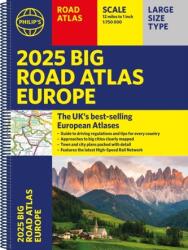 2025 Philip's Big Road Atlas of Europe (ISBN: 9781849076586)