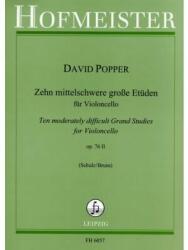 Popper, David: 10 mittelschwere, große Etüden (ISBN: 9790203460572)