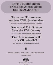 TÁNCOK ÉS TRIÓSZONÁTÁK A XVII. SZ. KÉT HEG. ÉS GORDONKA CONTINUÓVAL II. PART. SZ (ISBN: 9786300187719)