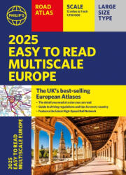 2025 Philip's Easy to Read Multiscale Road Atlas of Europe (2024)