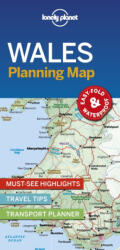 Wales térkép Lonely Planet Wales térkép 2 oldalas fóliás (ISBN: 9781788686129)
