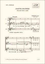 Bárdos Lajos: Bartók emlékére (ISBN: 9790080061480)