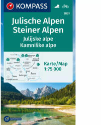 Júliai-Alpok - Kamniki-Alpok turistatérkép - KOMPASS 2801 (ISBN: 9783991219835)