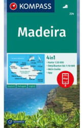 Madeira turistatérkép - KOMPASS 234 - 2024 (ISBN: 9783991540755)