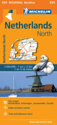 531. Nord-Nederland térkép Michelin 1: 200 000 Észak Hollandia térkép (2013)