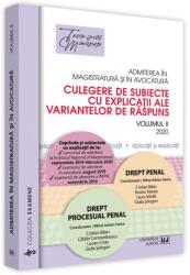 Admiterea in magistratura si in avocatura. Culegere de subiecte cu explicatii ale variantelor de raspuns. Drept penal. Editia a VI-a - 2024 - Mihai Adrian Hotca (ISBN: 9786063915338)