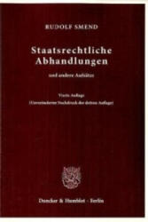 Staatsrechtliche Abhandlungen - Rudolf Smend (ISBN: 9783428080809)